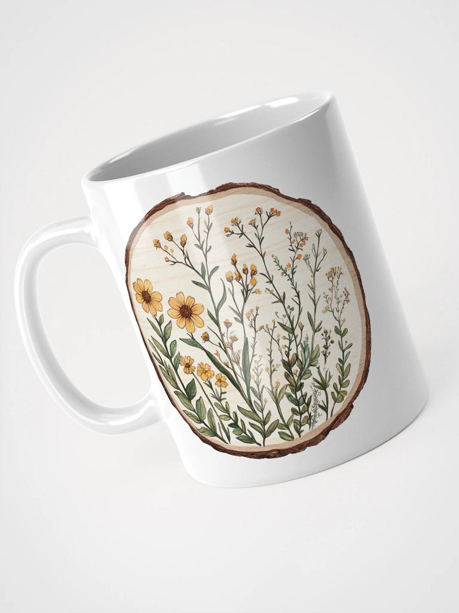 Wildflower Round Wood Art Ceramic Mug product image (7)
