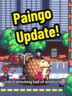 The Paingo update is out now on Steam! #kaiju #indiegames #gaming #pixelart #rampage 