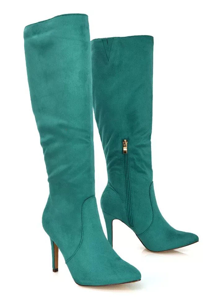 Womens Knee High Boots Ladies Pointed Toe Stiletto Heel Party Formal Long Shoes product image (3)