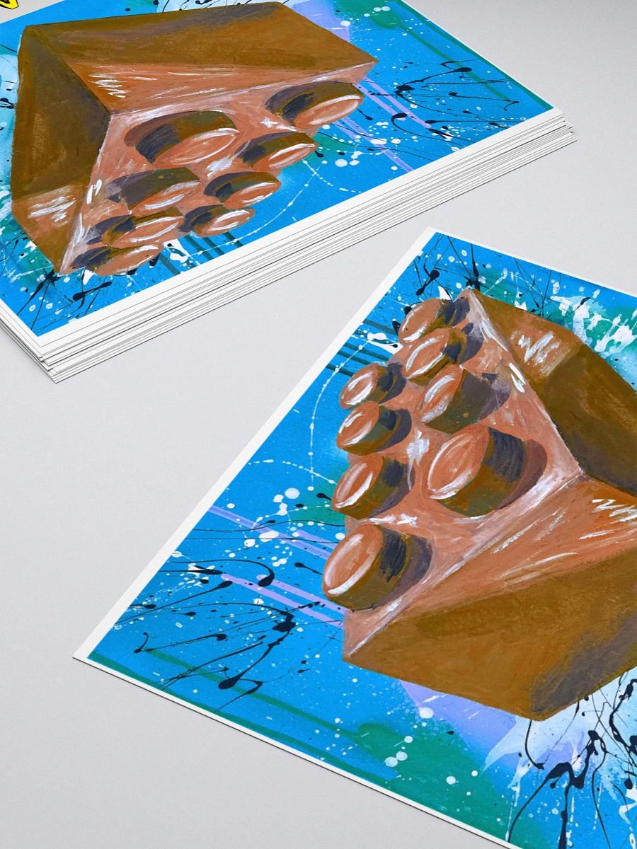 POP Brick (Red Brick/Blue Background) Sticker product image (4)