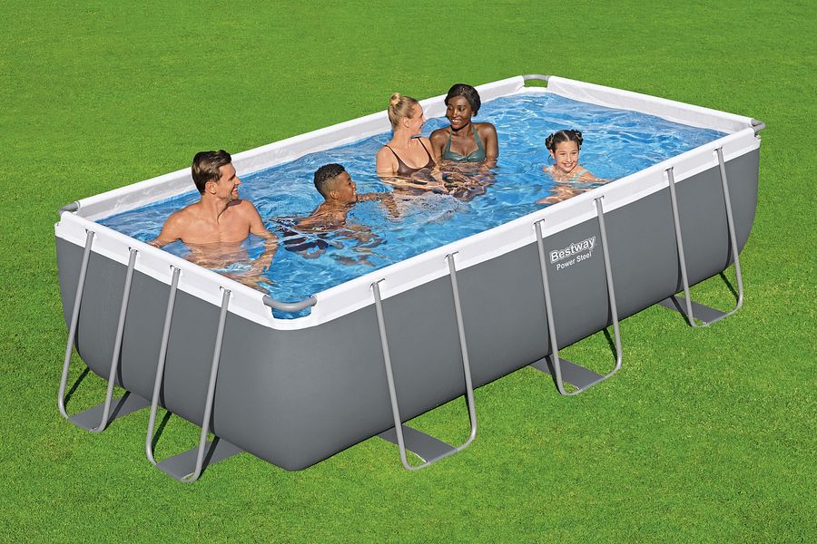 56442 - Power Steel 13'3" x 6'7" x 39.5" Rectangular Pool Set (SAND FILTER ) product image (8)