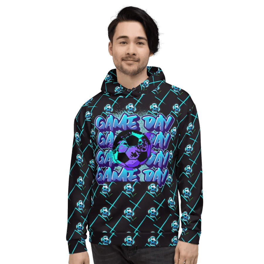 Game Day Soccer European Football All Over Print Hoodie product image (7)