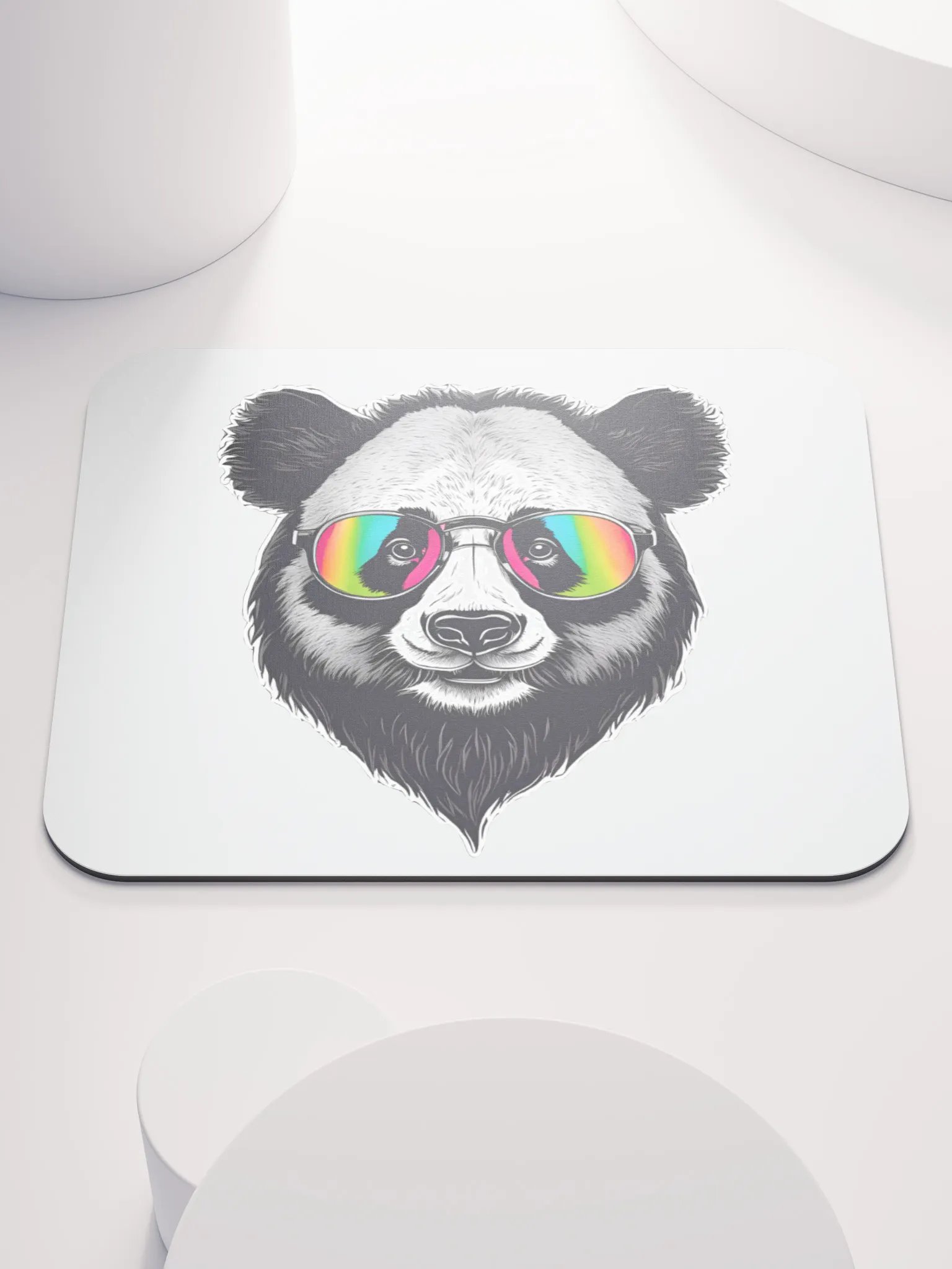 Rainbow Aviator Panda Mouse Pad product image (1)