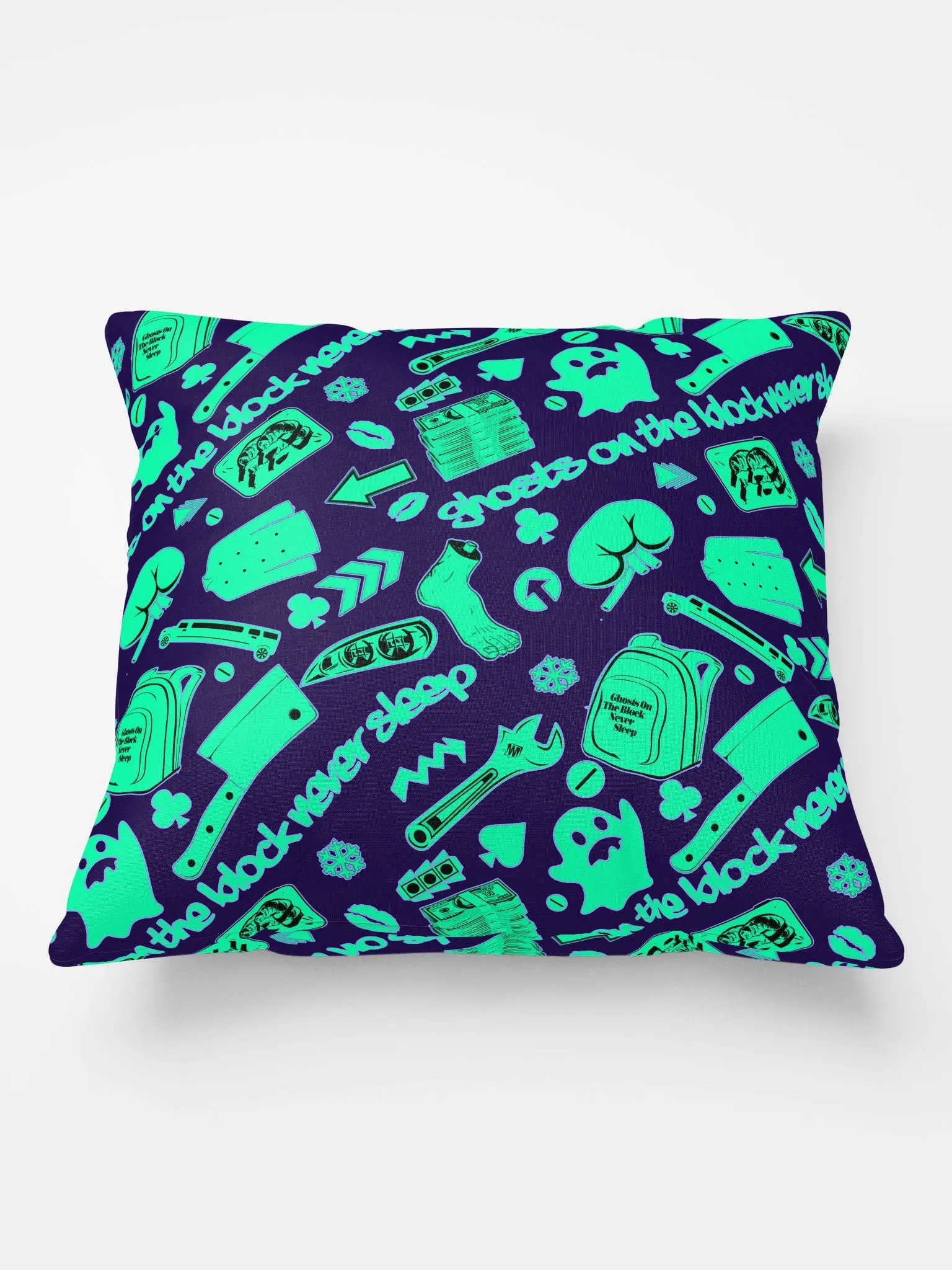 A8M - Ghosts On The Block Never Sleep Shorty Pillow (Neon February) product image (1)
