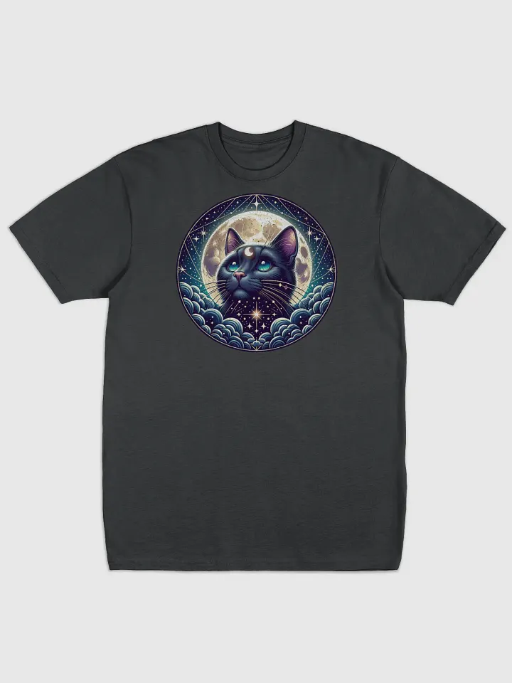 Mystical Stargazing Cat with Celestial Moon and Stars product image (1)