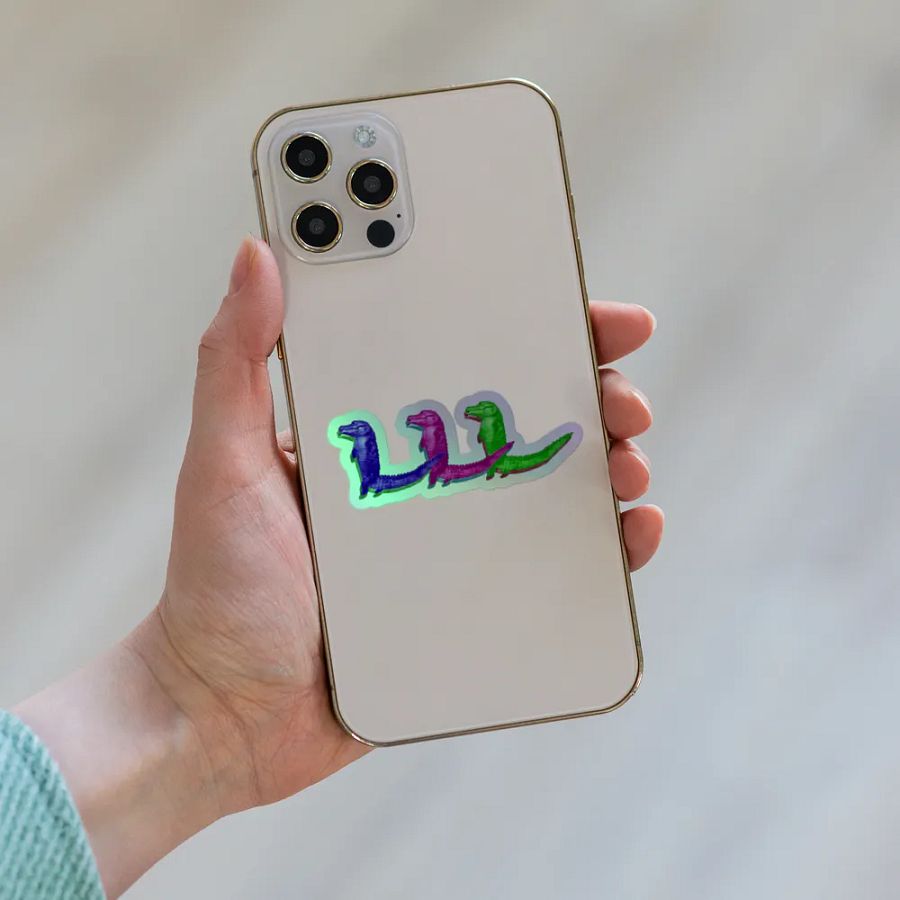 Holographic RGB Gator Stickers product image (6)