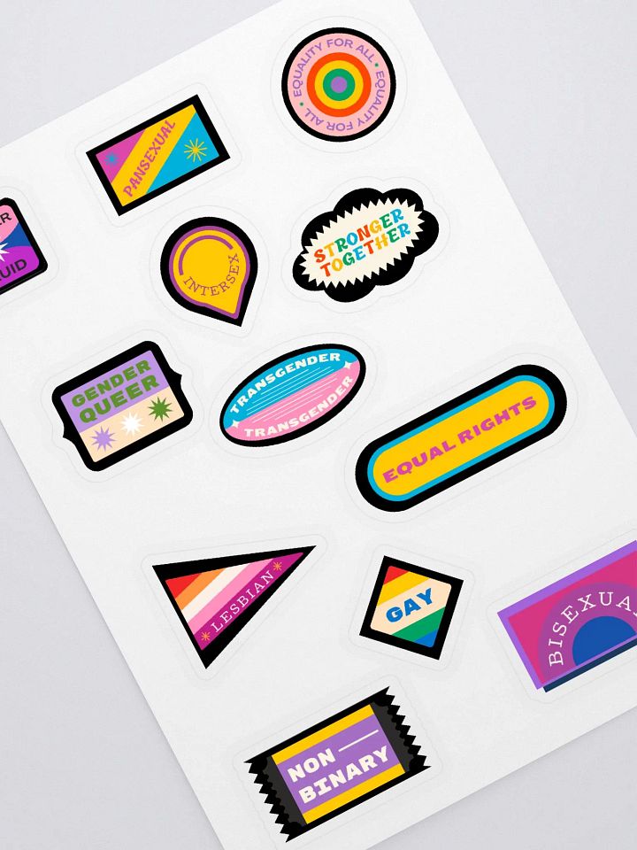 Equality LGBTQ+ Full Sticker Sheet product image (1)