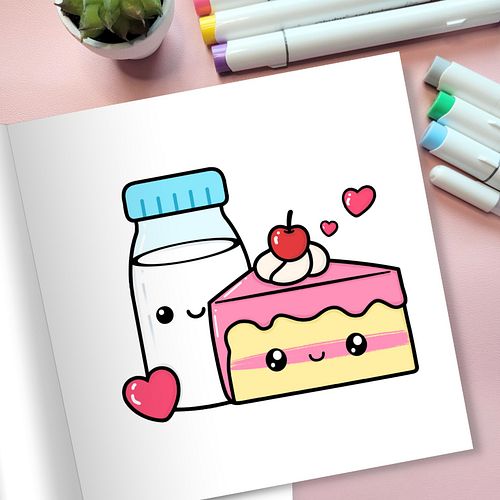 🥛🍰 The Sweetest Duo! 💖✨

Milk & Cake—a match made in dessert heaven! 🥛🍰✨ This adorable duo from my Sweet & Cute Kawaii Colori...