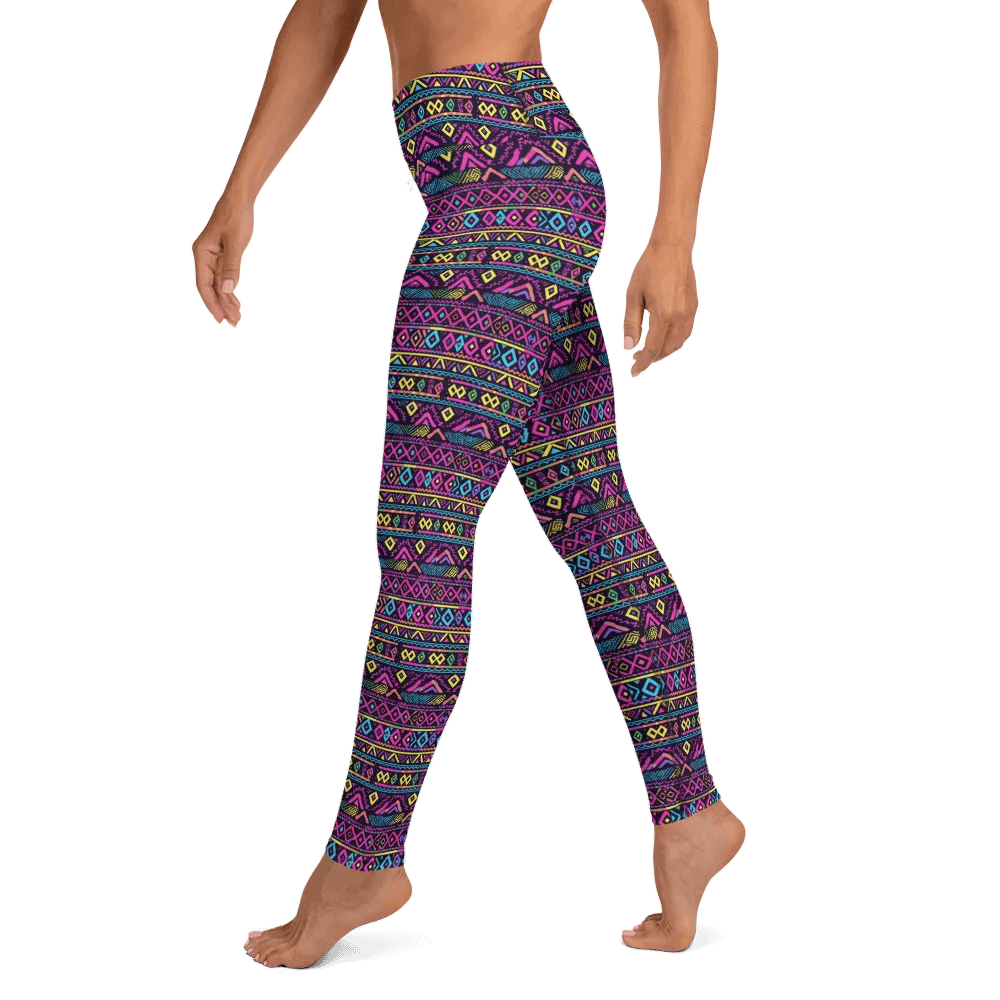 Neon Tribal Geometry Yoga Leggings product image (12)