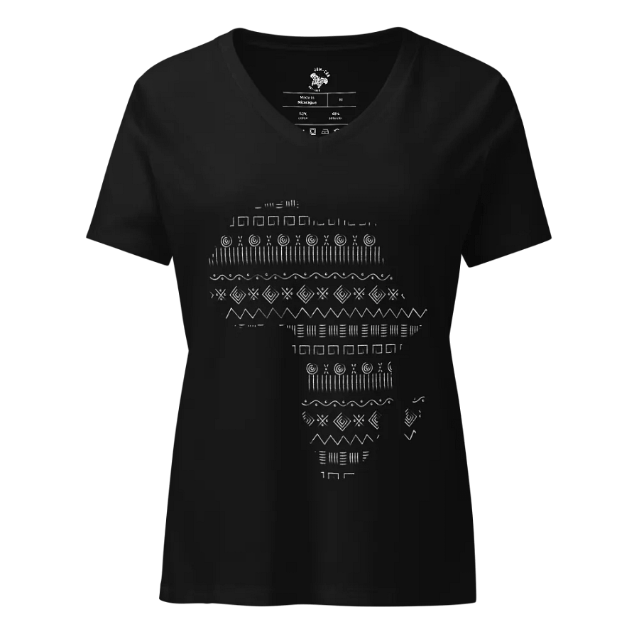 Uhuru - Women's Black Africa Pattern Tee product image (1)