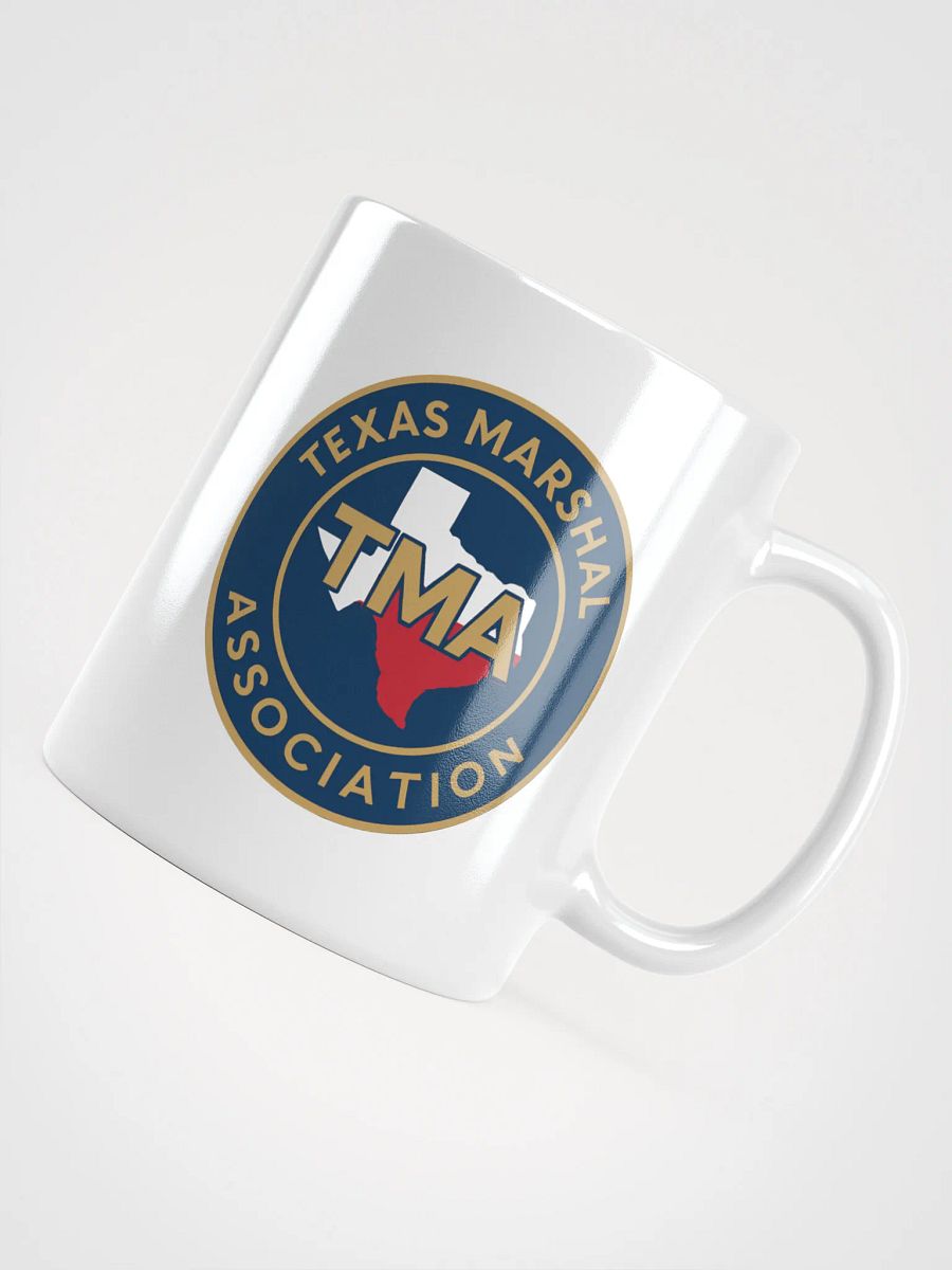 Texas Marshal Association Logo White Glossy Mug product image (12)