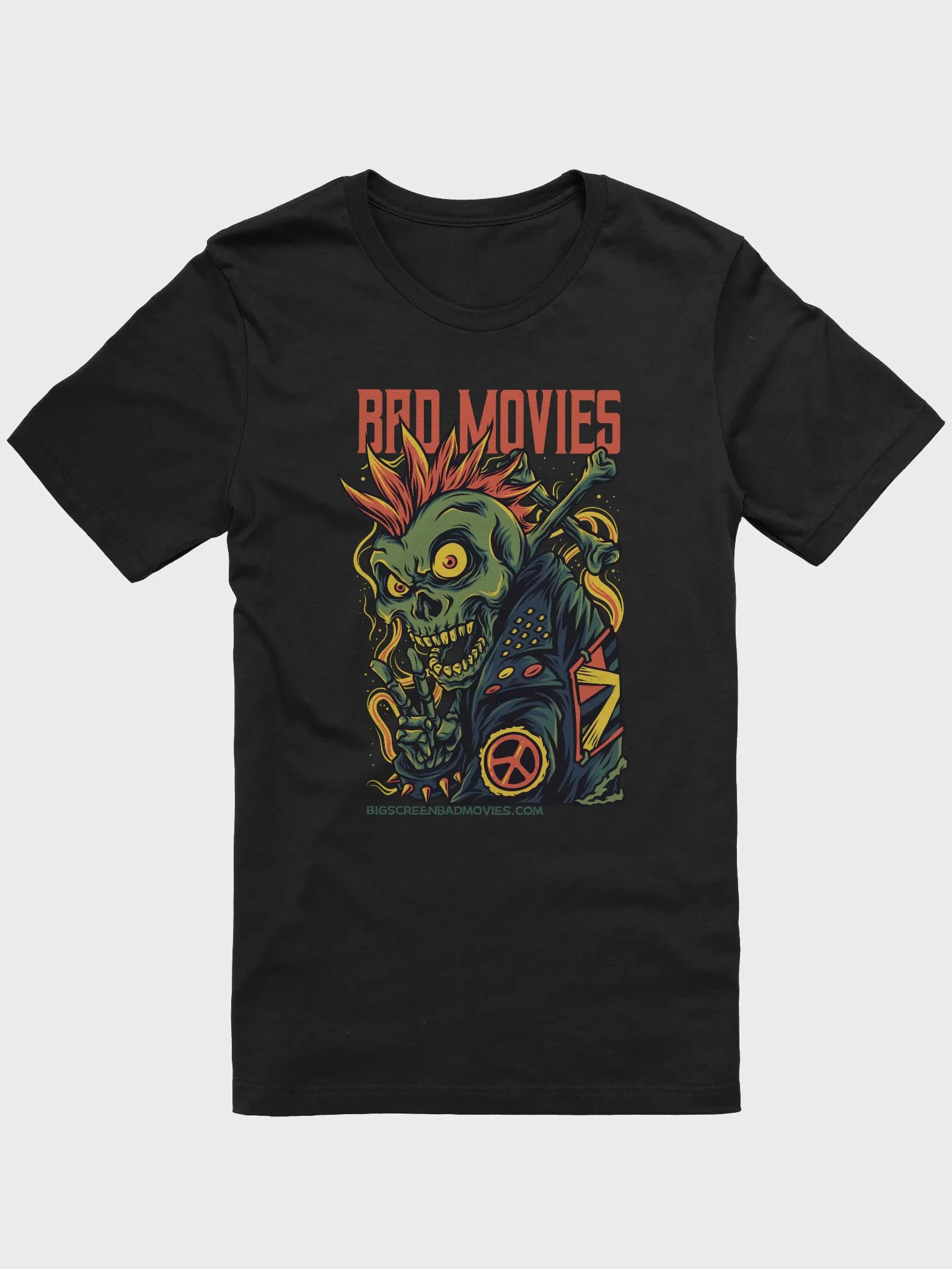 Bad Movies Skull Punk Soft T-Shirt product image (1)