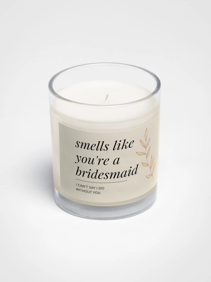 Smells Like You're a Bridesmaid – Soy Wax Candle in Minimalist Glass Jar product image (2)