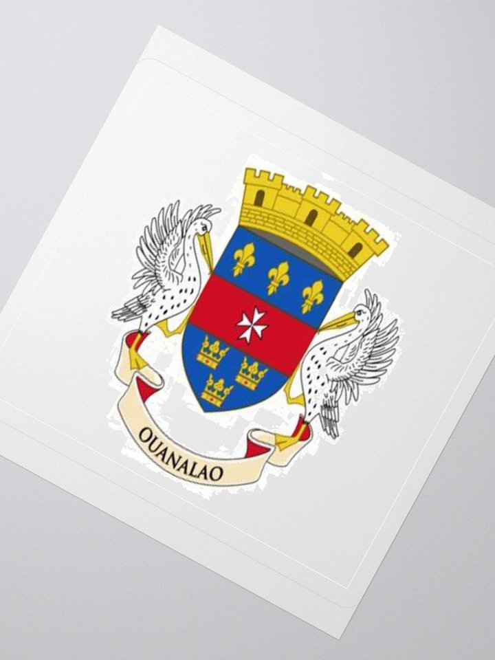 Saint Barthélemy Coat of Arms Sticker - Premium Vinyl for Indoor Use - Multiple Sizes Available product image (2)