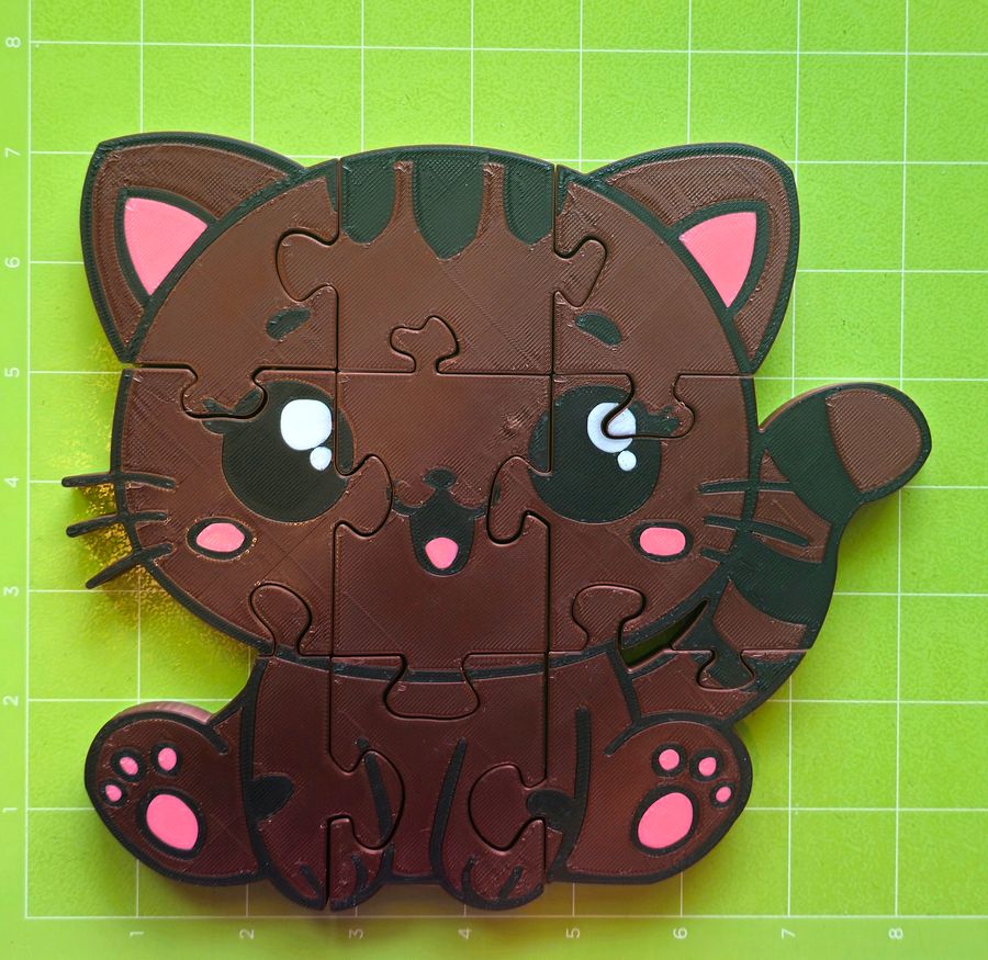 Kitten 3D Printed Jigsaw Puzzle – A Purr-fect Challenge for Young Minds! product image (4)
