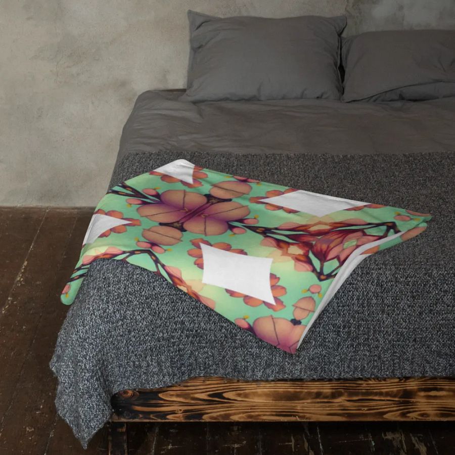 Elegant Diamond & Floral Throw Blanket product image (11)