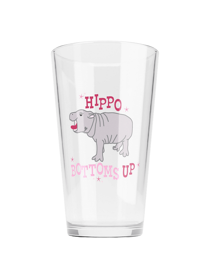 Hippo Bottoms Up Pint Glass | Moo Deng Inspired Merch