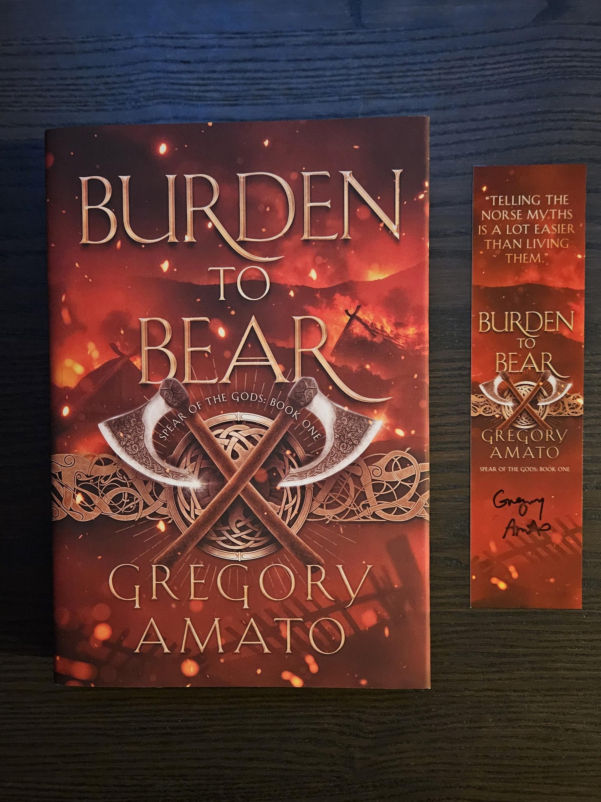 Burden to Bear: Spear of the Gods, book 1 (signed hardback) product image (1)