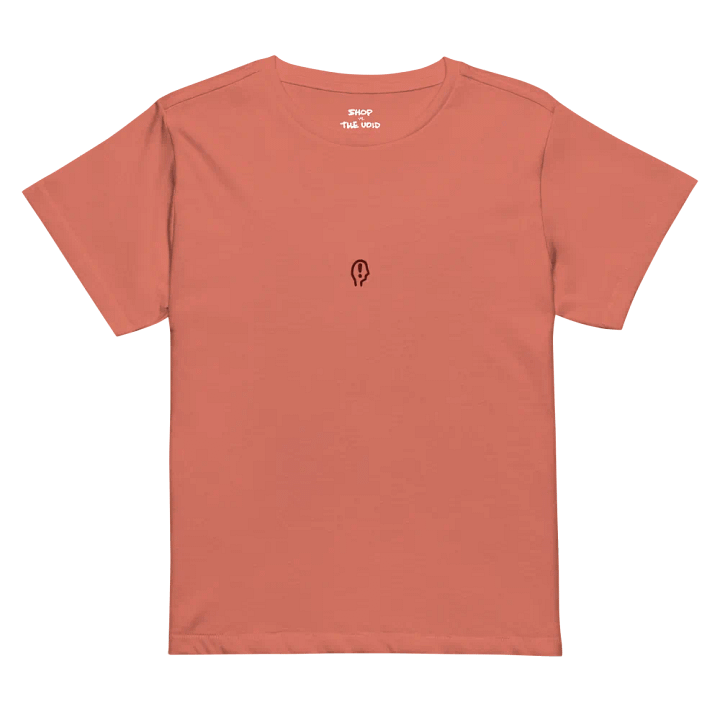 EXCLAIMING MENTALLY (maroon) embroidered waist length t-shirt product image (6)