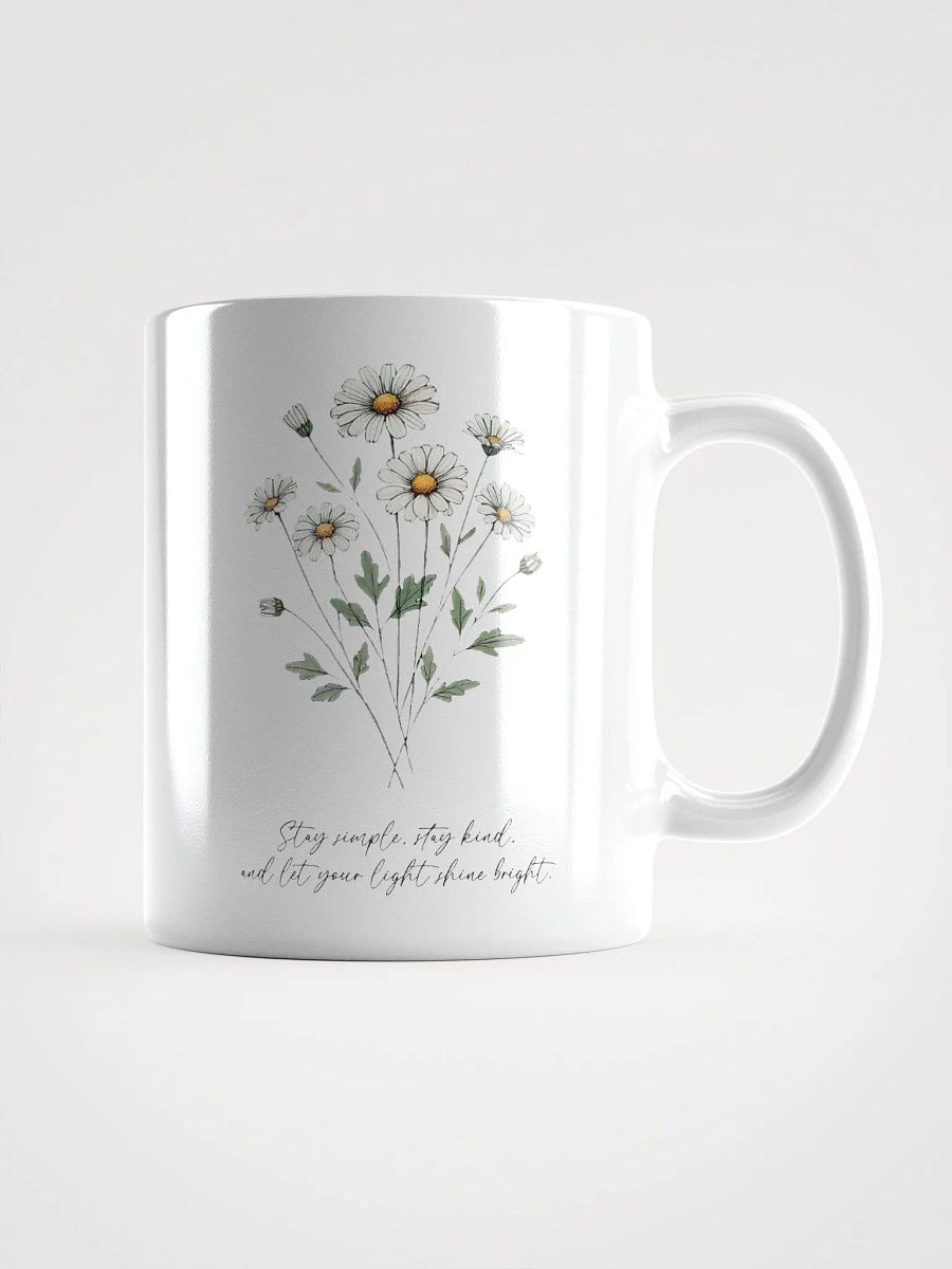 Motivational Daisy White Glossy Mug product image (2)