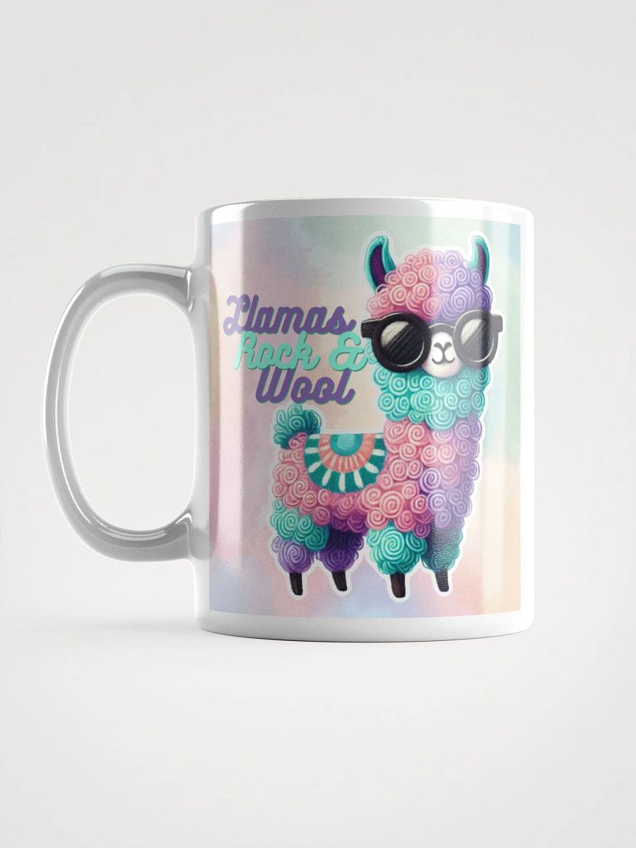 Llamas Rock & Wool (White Glossy Mug) product image (1)