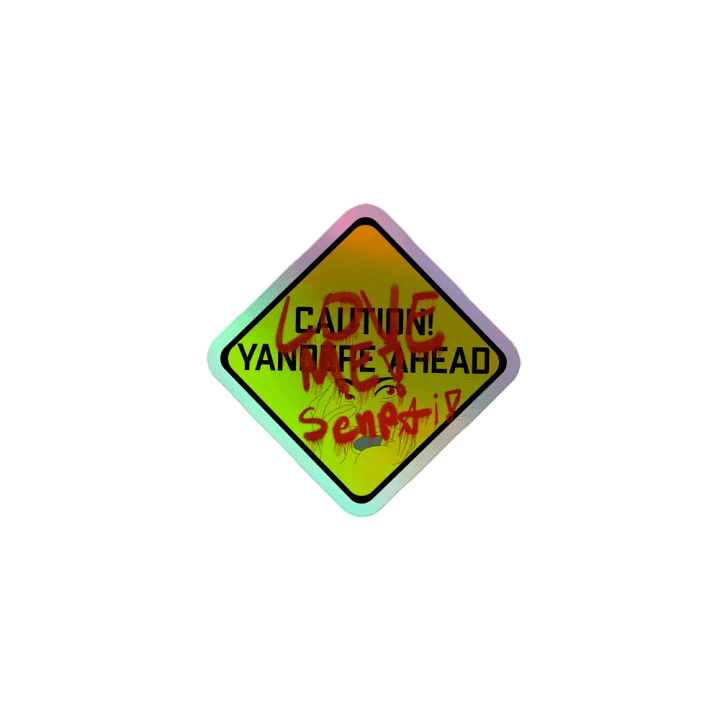 Caution Yandere Ahead sticker product image (1)