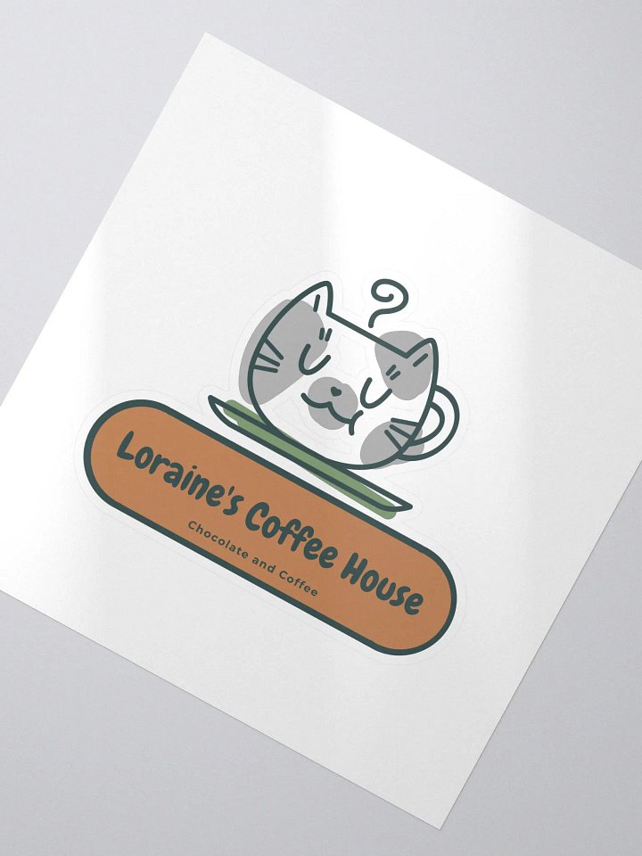 Loraine's Kitty Coffee Small Sticker product image (2)