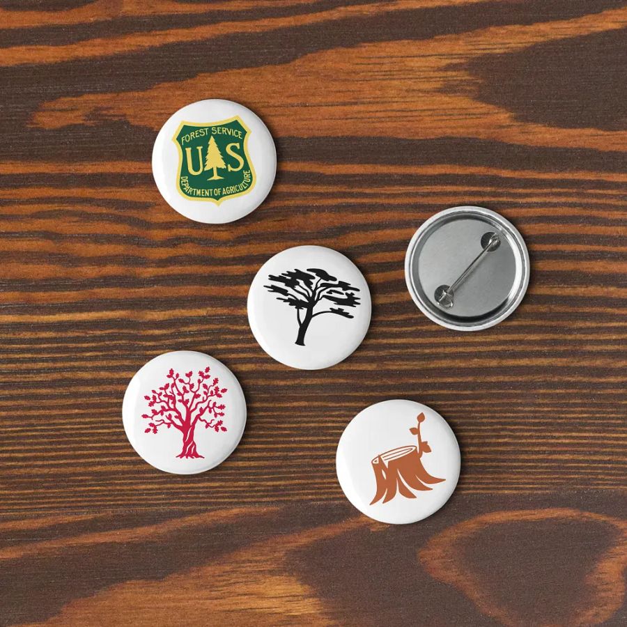 "Forest Service" Emblem Pin Buttons Set product image (6)