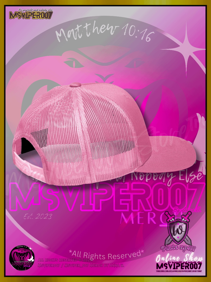 Trucker Hat [Embroidered Design(s) - MsViper007's "WS-Plate Up!!!™ " [royal pink] [V1] Foam Trucker Hat by Anna H. product image (3)