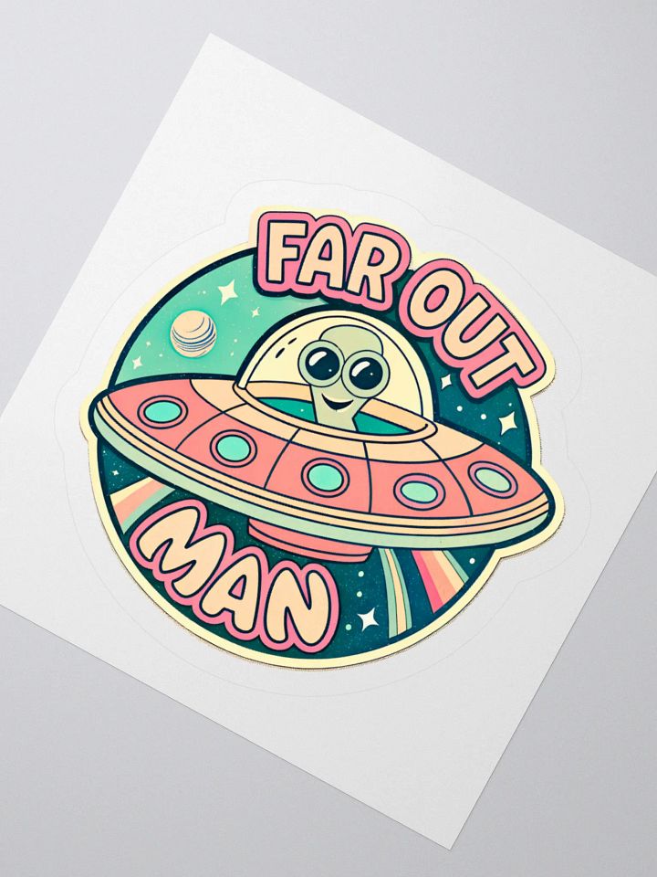 Far Out Alien Kiss Cut Stickers product image (5)