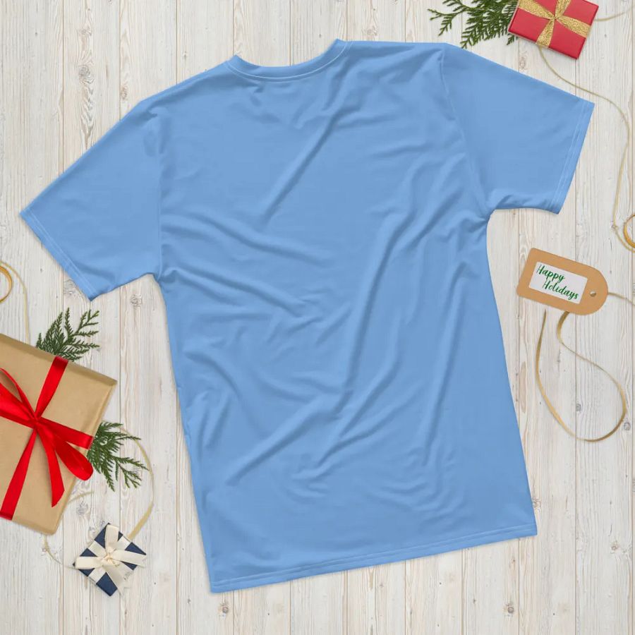 Plain Light Blue True Summer Men's Crewneck Polyester Heavyweight Premium T-Shirt by Treasure Pie product image (12)