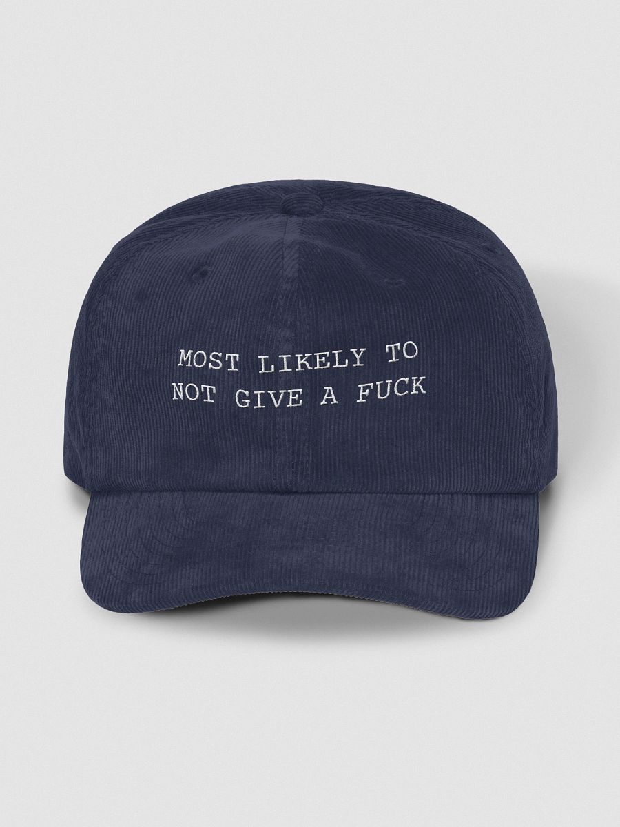 MOST LIKELY TO NOT GIVE A FUCK Corduroy Hat product image (1)