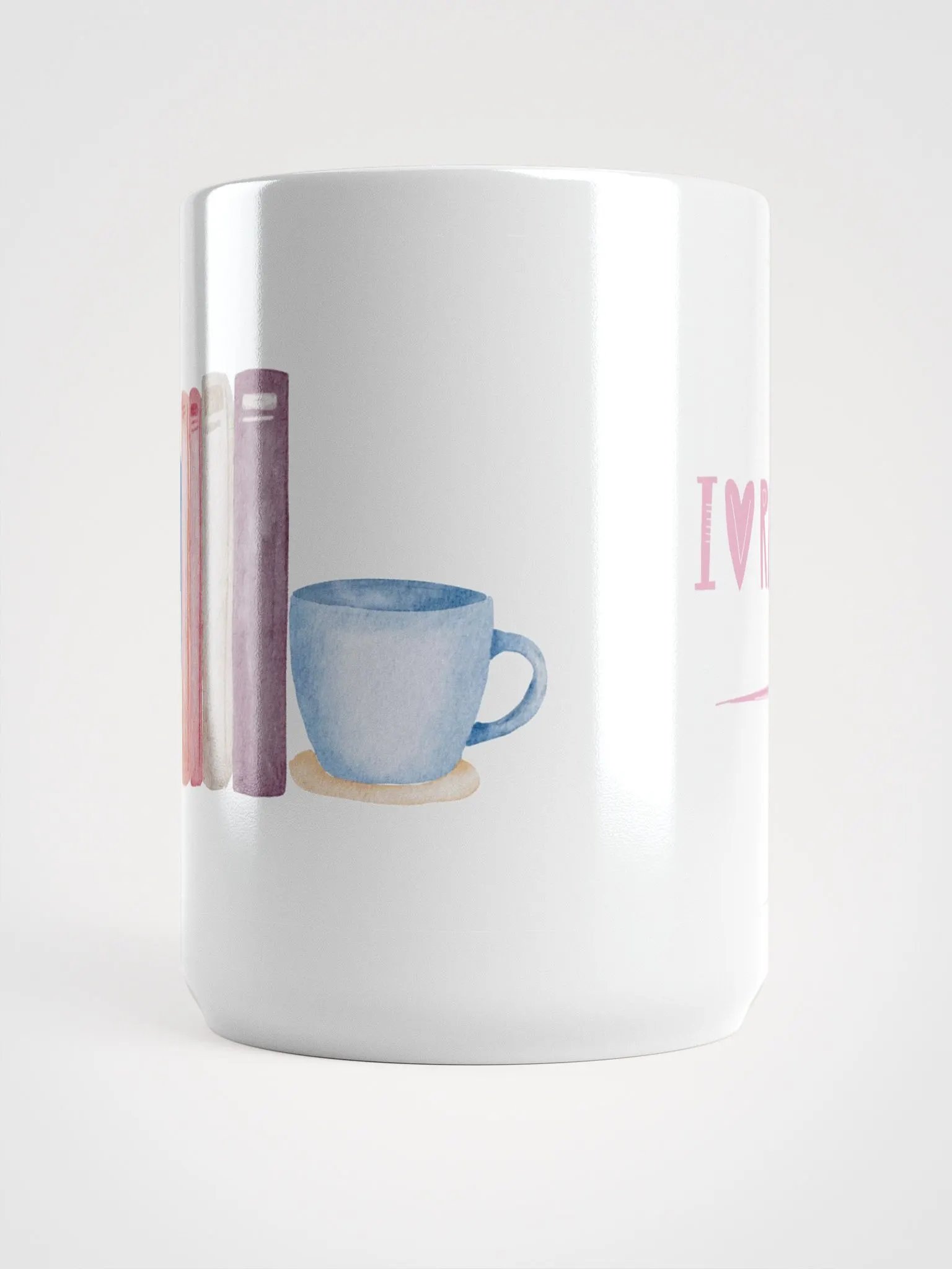 I ♥ READING White Glossy Mug 📖 product image (5)