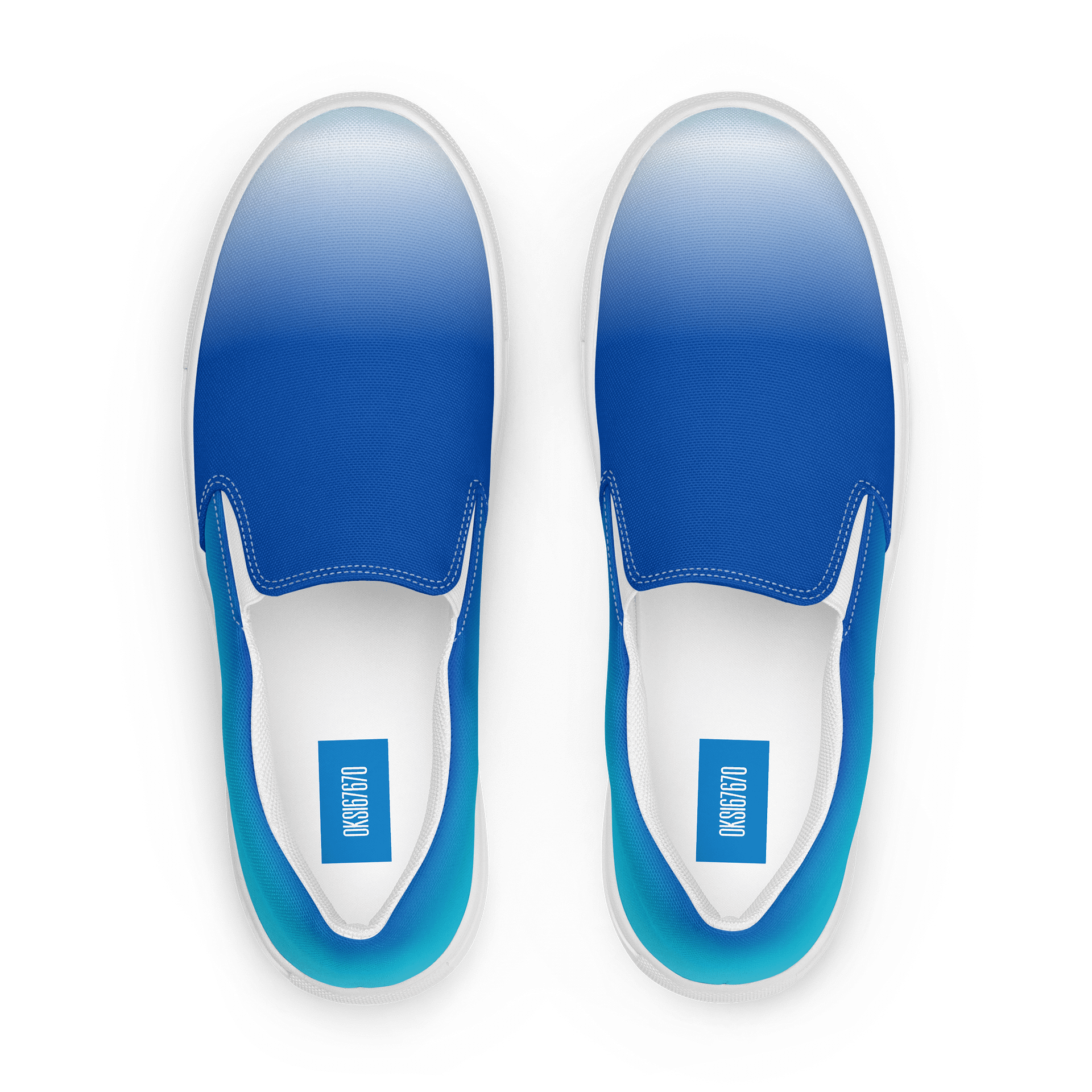 Azure Gradient Men's Slip-On Canvas Shoes product image (1)