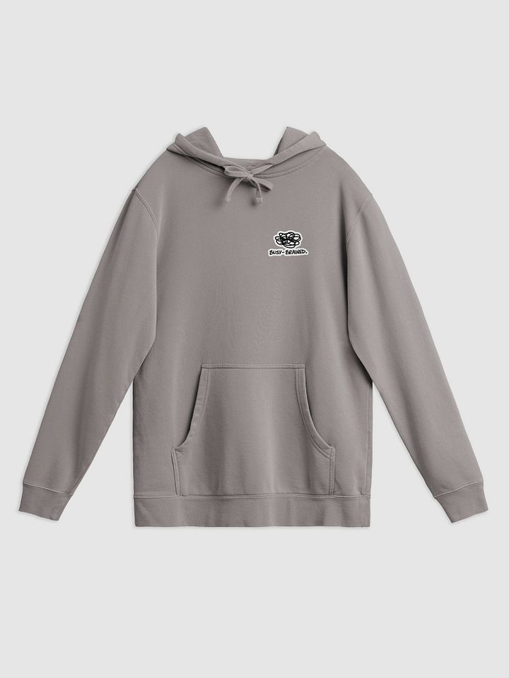 BUSY-BRAINED (sm. bubble design) printed pigment hoodie product image (1)