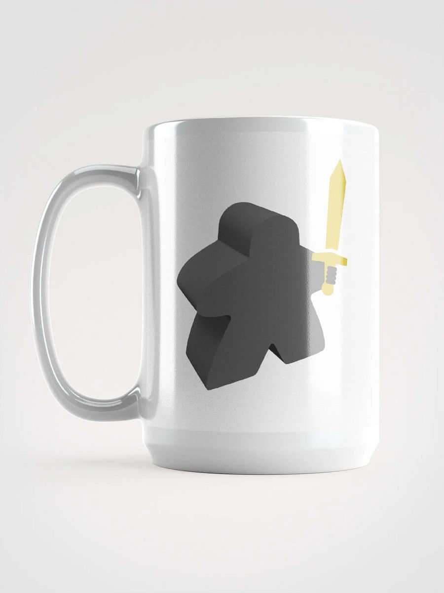 Funny Meeple Star Review Board Game Mug, large 15oz Coffee Cup for Board Gamers, Meeple Warrior product image (8)