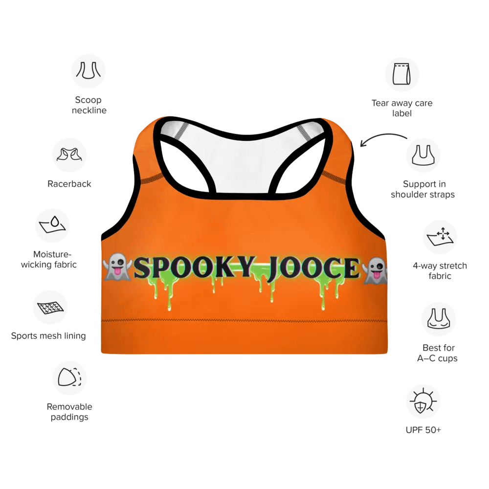 SPOOKY JOOCE Padded Sports Bra -Orange product image (9)