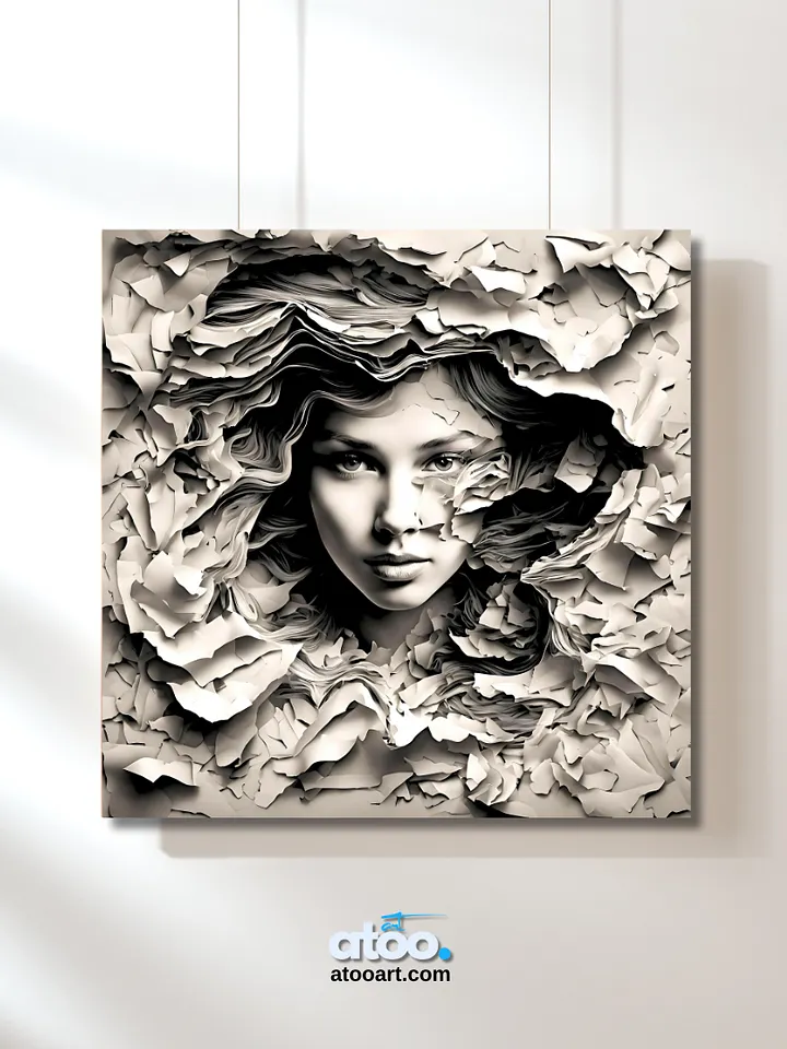 Paper Collection | Shortest Poem, Love | Canvas Art Painting product image (2)