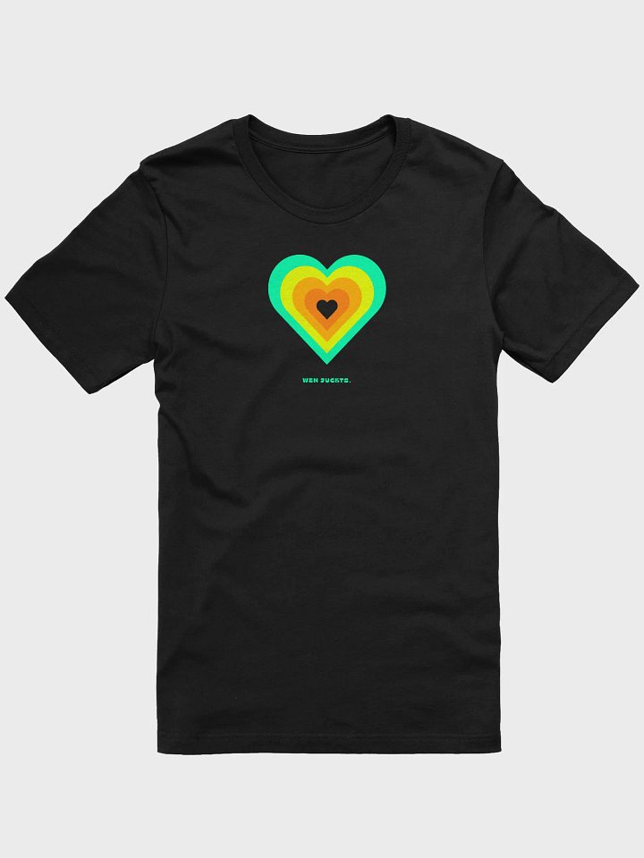 Cheeky heart T-Shirt "Wen juckts." - green orange product image (1)