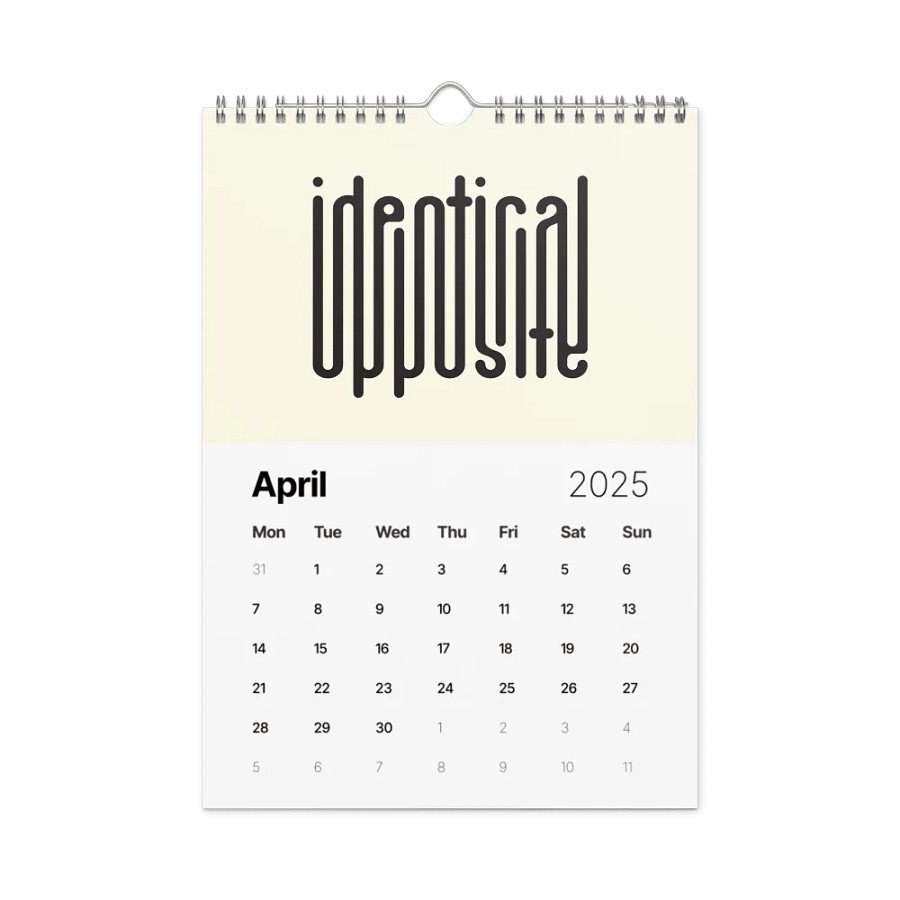 Ambigram Calendar 2025 product image (1)