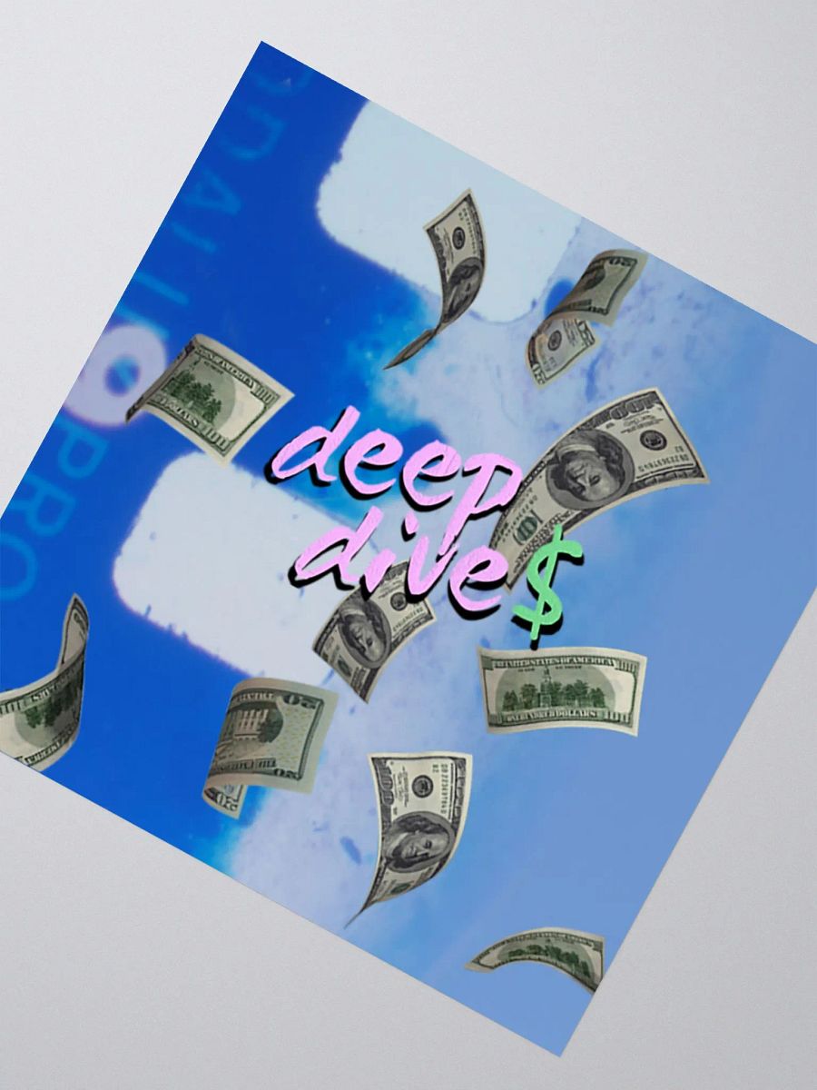 the deep dive$ money rain sticker. product image (6)