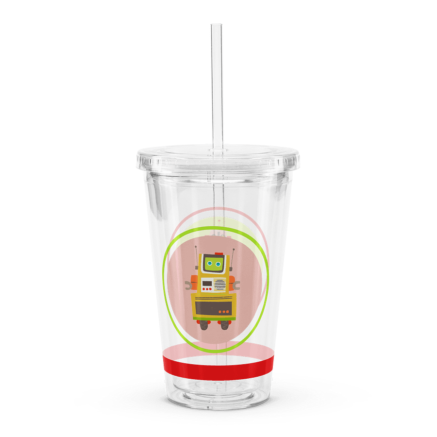 Atomic Robot Party - Clear Plastic Tumbler product image (5)