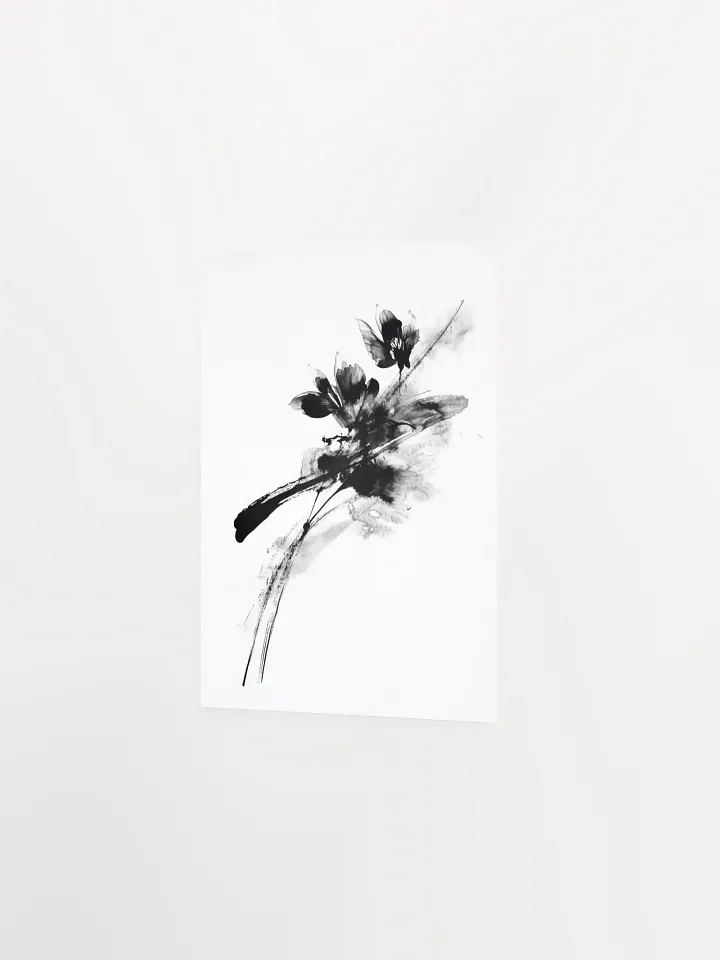 Ink Bloom I: Monochromatic Floral Art Print product image (2)