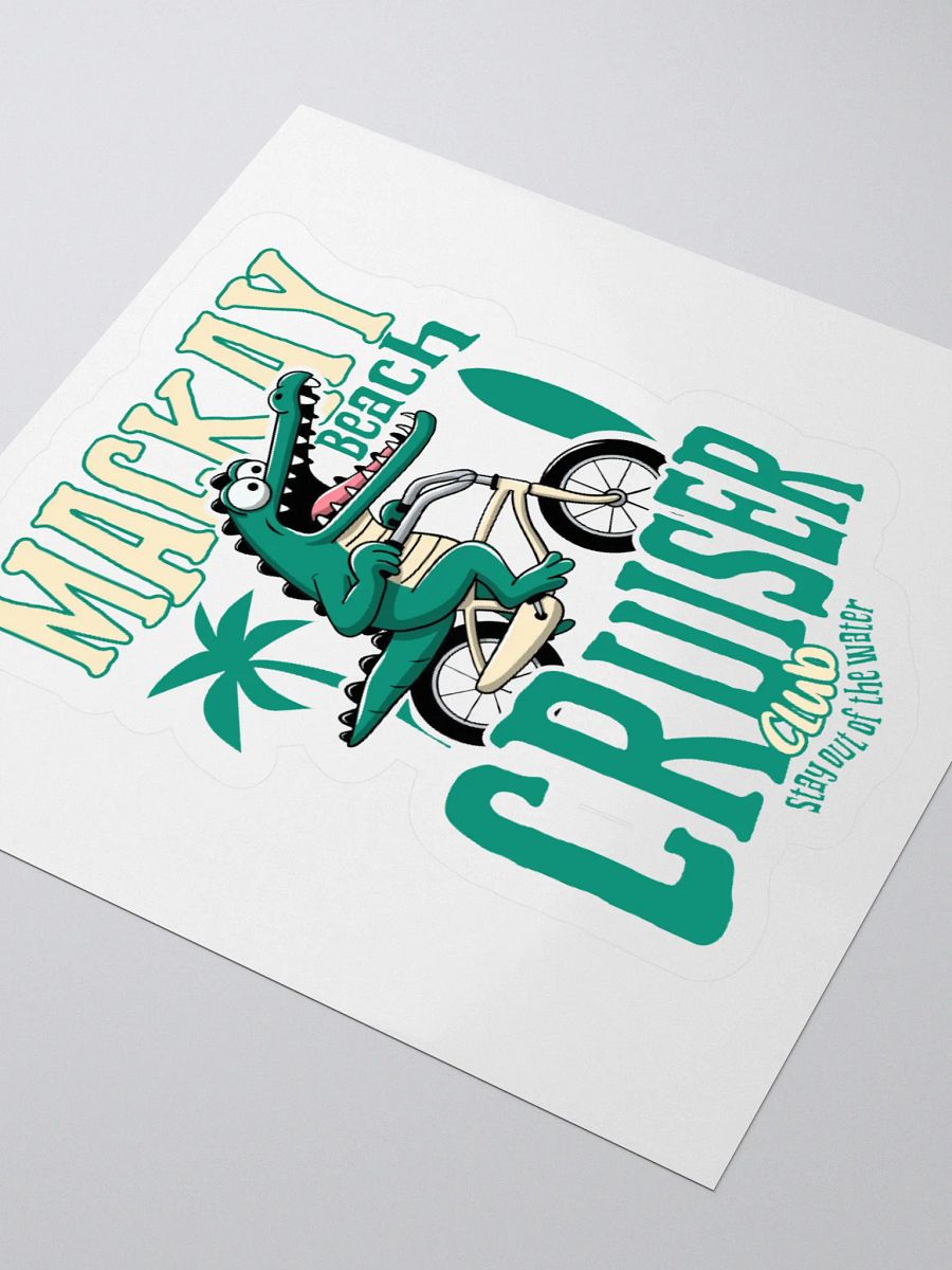 Mackay Beach Cruiser Crocodile Sticker – Funny Bicycle Sticker | Mackay Beach Vibes product image (3)