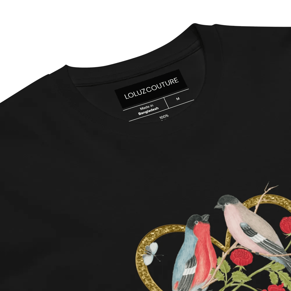 Love Birds Gold Heart Unisex T-Shirt product image (10)