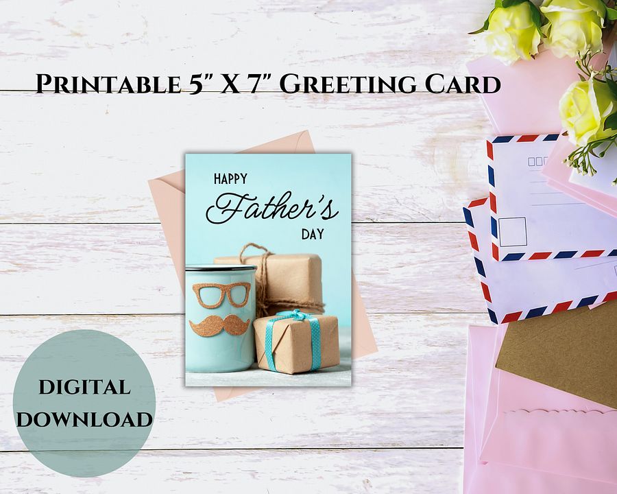 Glasses & Moustache Father's Day Card product image (1)
