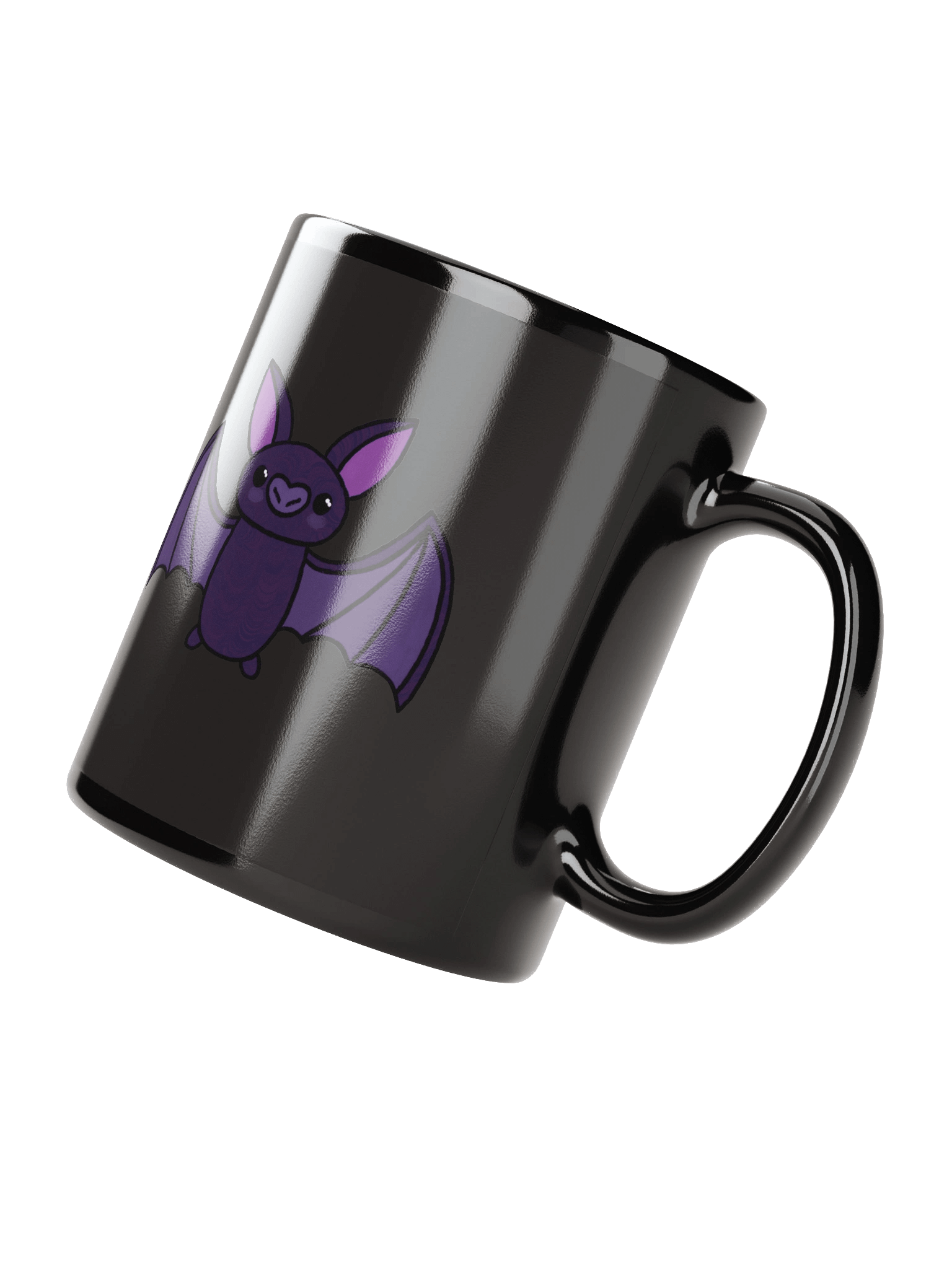 Blushing Bat Duo Black Glossy Mug product image (3)