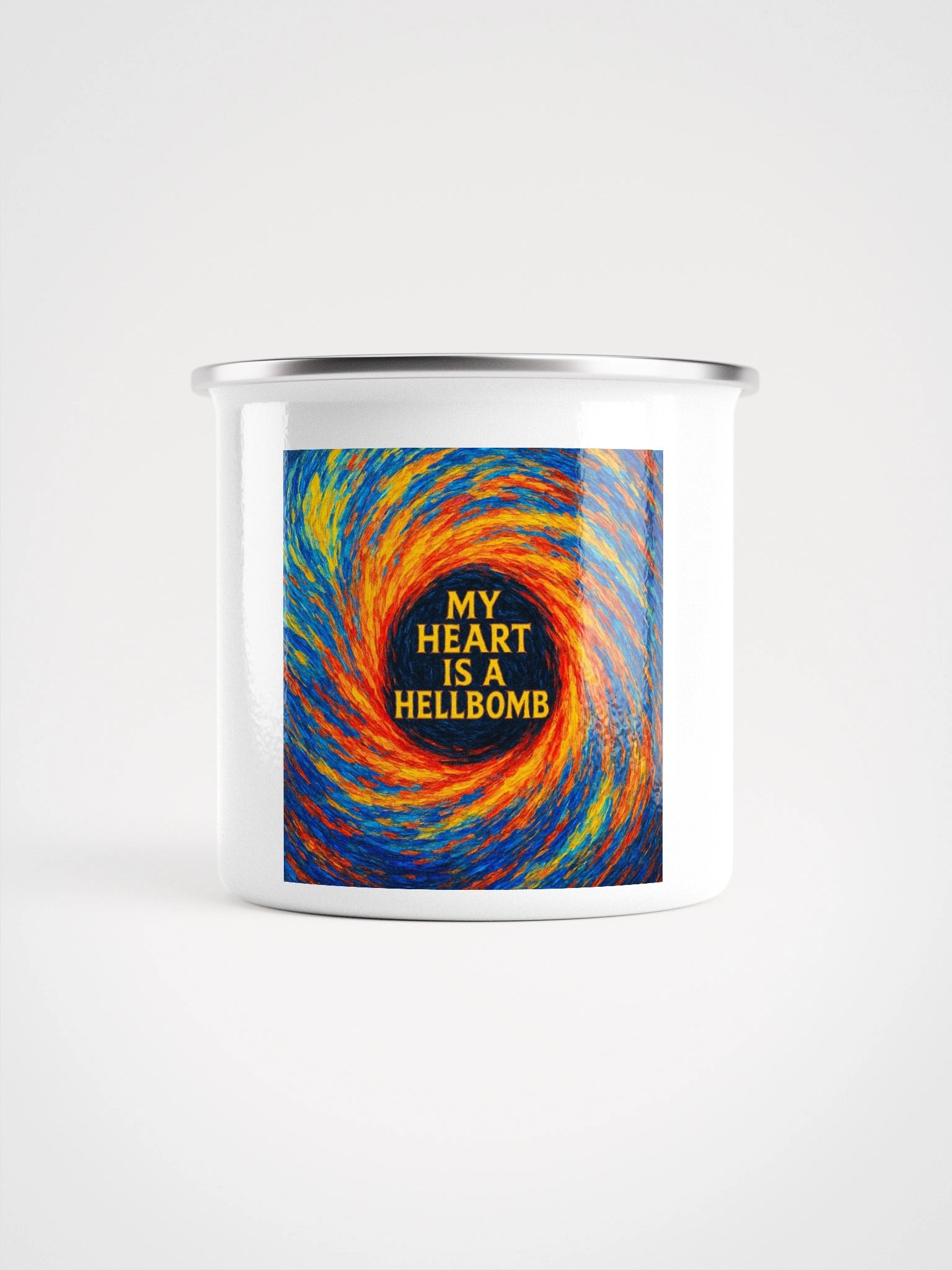 my heart is a hellbomb Enamel Mug product image (2)