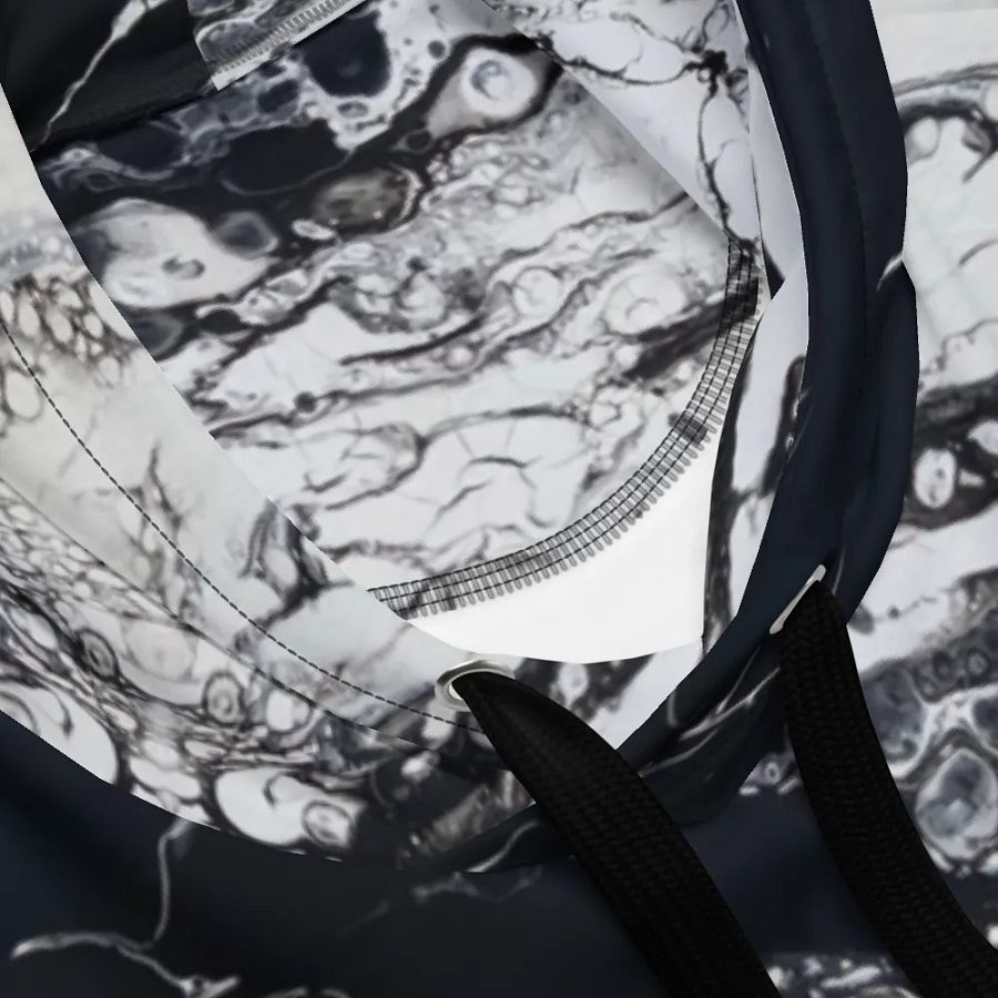 B&W Drip Pour Hoodie product image (6)