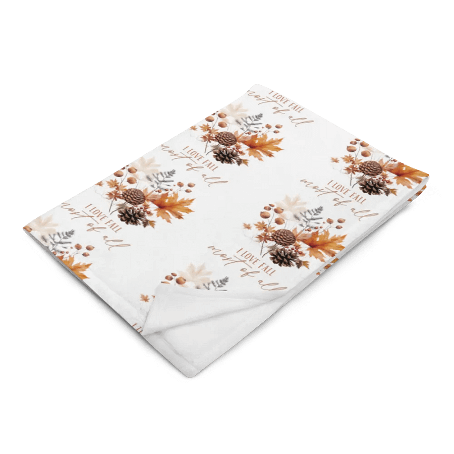 I Love Fall Most of All Blanket product image (2)